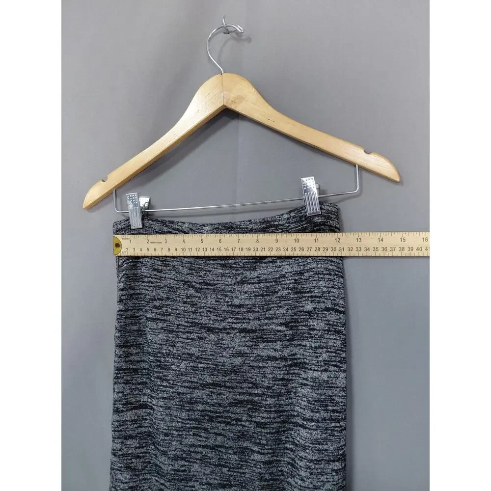 Express Gray Pencil Midi Knit Lined Skirt Women Size XS